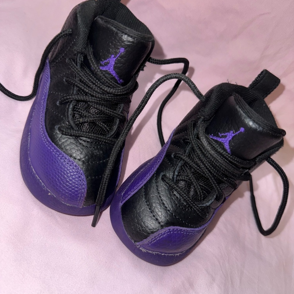Kids Black and Purple Jordans